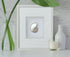pearled nautilus shell wall art white shadow box fram